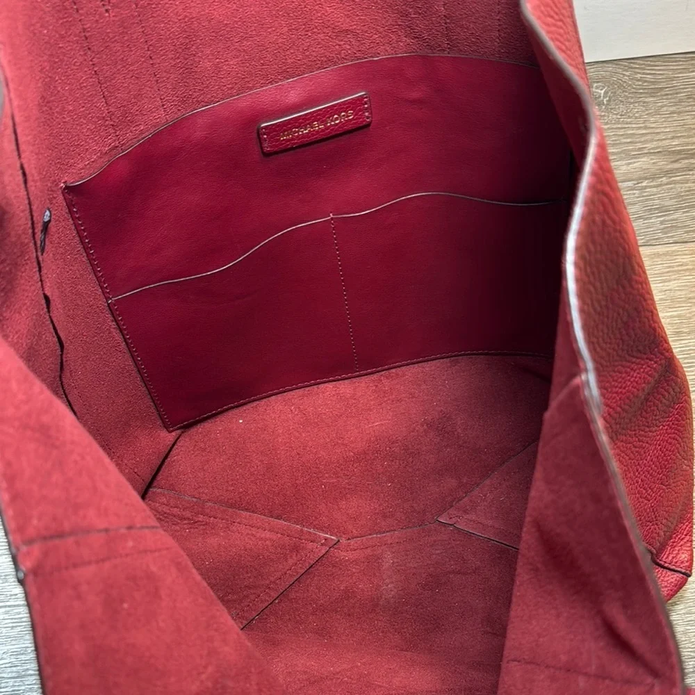 Michael Kors Burgundy Leather Tote